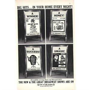 Broadway Shows on RCA Victor Let it Rde Phil Silver 1960s Vintage Print Ad 9 in